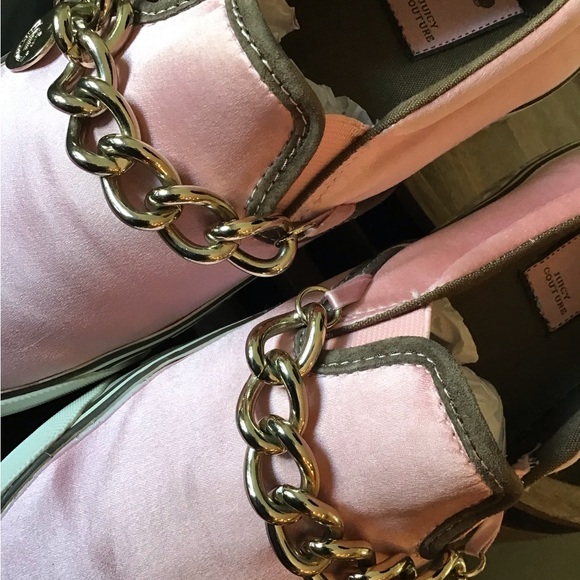 Juicy Couture Pink Satin Bling Slip On Boat Shoes - Picture 16 of 16